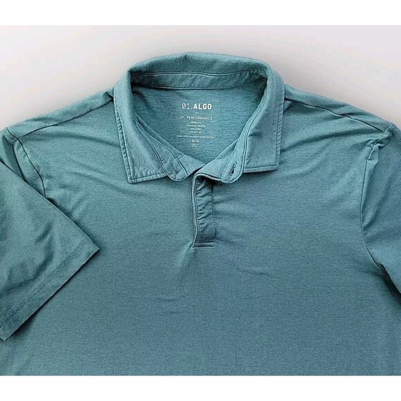01.ALGO Men's XL Performance Polo Quick Dry Wick Anti-Odor Stretch SPF40 Golf - Picture 1 of 10